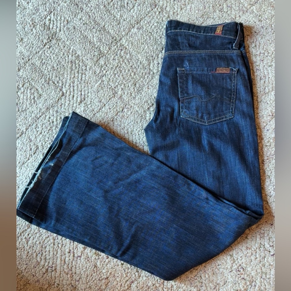 7 For All Mankind Blue Bootcut Jeans